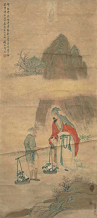 顾见龙 人物 立轴